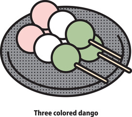 三色団子のイラスト