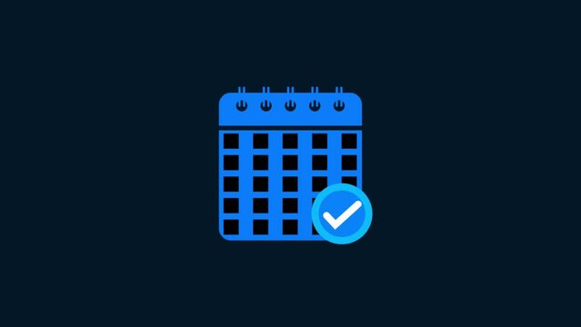 calendar icon animation with check mark icon
