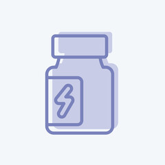 Icon Supplements. suitable for Healthy symbol. two tone style. simple design editable. design template vector. simple illustration