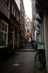 Alleyway Bikes in Amsterdam