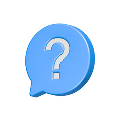 Question FAQ assistant 3d icon
