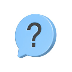 Question FAQ assistant 3d icon
