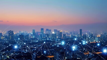 Concepts of communication networks and smart cities digital change