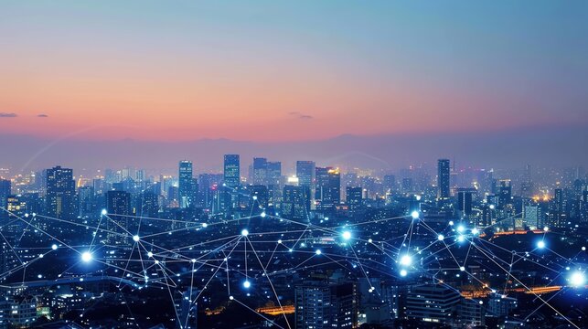 Concepts of communication networks and smart cities digital change