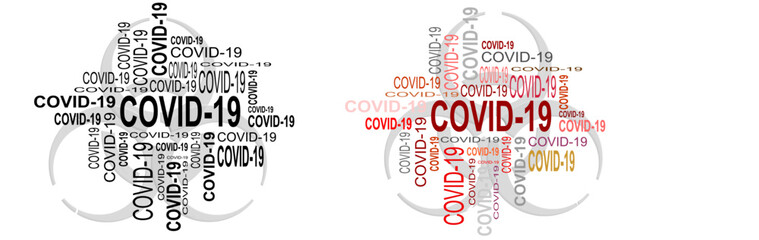 Captions clustered into a collection of words about the COVID-19 virus that is spreading around the world.