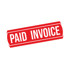 Paid Invoice Rubber stamp design. VECTOR ILLUSTRATION. 