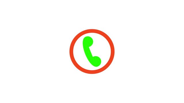 phone calling icon, ringing phone call icon animation
