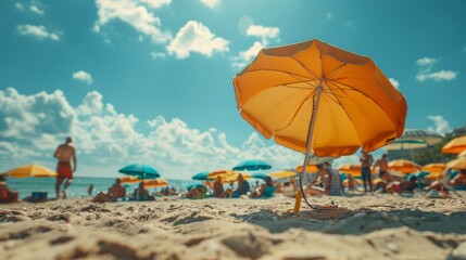 Summer beach background materials