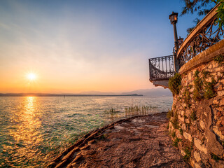 Simione South side of the Lago di Garda view while waiting for sunset phase