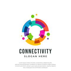 Colorful logo design concept vector. Family People Group Team Connection Relation Community logo Template Vector