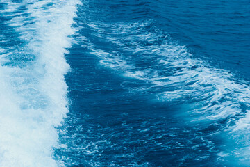 deep blue and white strong wave sea for the summer background