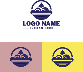 Cloud logo icon vector art graphics for business brand app icon sky cloud logo template