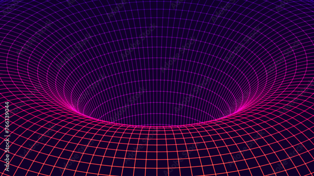 Aufkleber 3D Torus Wireframe Background. Electromagnetic Force Field Concept. Science Physics Background. Vector Illustration. Energy Fields Torus Objects Design.