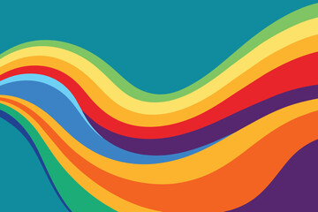 Abstract Colorful Fluid Wave Background