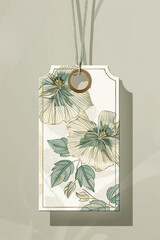 wedding gift tags with floral label.