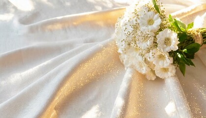 Fototapeta premium Elegant white background inspired by a wedding.