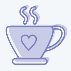 Icon Hot Drinks. suitable for flu symbol. two tone style. simple design editable. design template vector. simple illustration