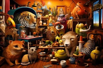 Maximalist Devilish Delight: A Whimsical Hell Full of Color and Detail