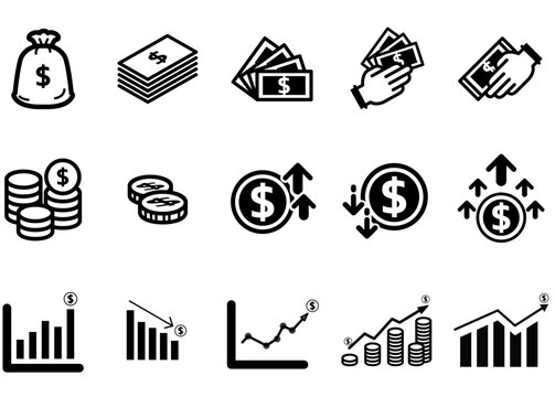 set of financial icons 