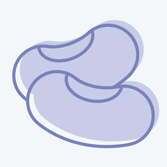 Icon Kidney Beans. suitable for Nuts symbol. two tone style. simple design editable. design template vector. simple illustration