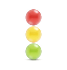 Set of Colorful Glossy Spheres isolated on Transparent White Background. Toy Balls. Vector Illustration.