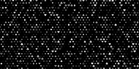 Cards Signs Random Pattern Casino Background. Symbols of Playing Cards Spades, Hearts, Diamonds, Clubs. Casinos Business Advert Vector Design Background. Gambling Concept.