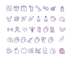 Wellness and health icons pack