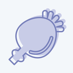Icon Poppy Seeds. suitable for Nuts symbol. two tone style. simple design editable. design template vector. simple illustration