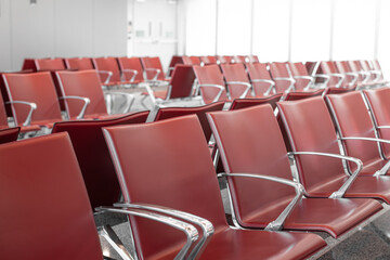 empty departure hall at the airport