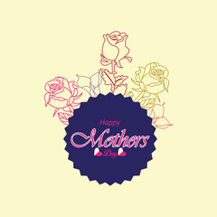 Happy mothers day text design.