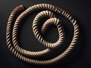 Rope Knots on Isolated Black