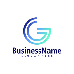 Letter G logo design vector. Creative Initial G logo concepts template