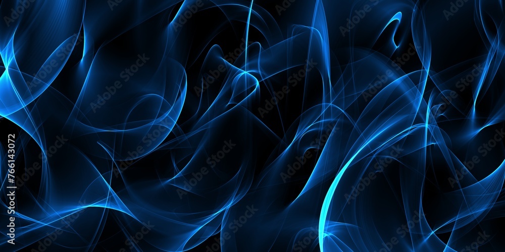 Poster abstract background blue waves. backdrop with smoke. minimalist template with empty copy space. bann