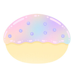 Cute Rainbow Cake With Topping Sugar Fancy Cartoon Cute Pastel Cake With Sugar Fancy Cute Bakery Cartoon Cute Bun Cartoon illustration Cute Cake Cartoon illustration Cute Cupcake Cartoon illustration