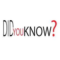 did you know sign on white background