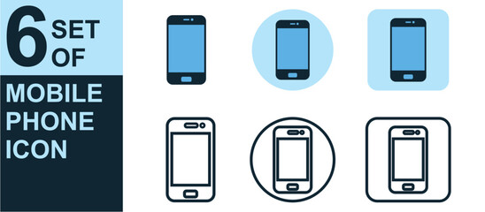 smartphone mobile phone icon, touch screen mobile icon