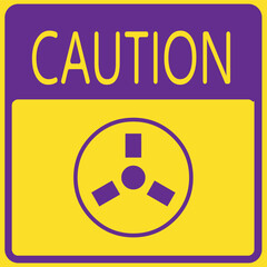 Obraz premium Radiation area warning sing, cauntion and danger sing x- ray radiation vector icon