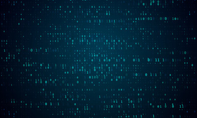 Pixel Digits Matrix. Abstract Technology Machine Code Background. Random Binary Hexadecimal Code. Vector Illustration. Hacking, Cryptography, Malware, Data Analysis Concept.