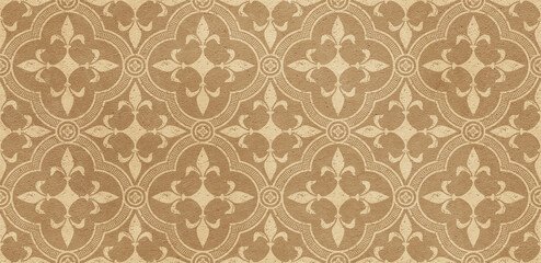 Ornamental wallpaper with seamless pattern