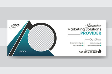 Creative modern business social media cover web banner design template