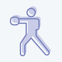 Icon Boxing. related to Combat Sport symbol. two tone style. simple design editable. simple illustration.boxing