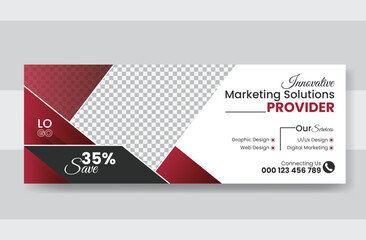 Creative modern business social media cover web banner design template