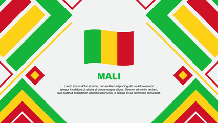 Mali Flag Abstract Background Design Template. Mali Independence Day Banner Wallpaper Vector Illustration. Mali Flag