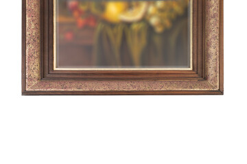 A picture in brown wooden frame. - 766146666