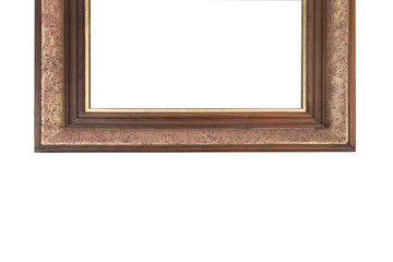 Horizontal brown wooden picture frame. - 766146669