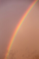 Amazing background with rainbow and clouds. - 766146675