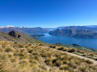 Roys Peak Track in Wanaka, South Island of New Zealand	
