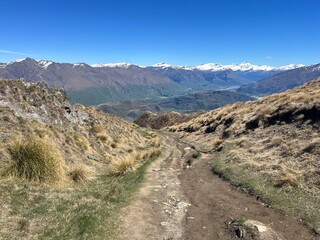 Roys Peak Track in Wanaka, South Island of New Zealand	

