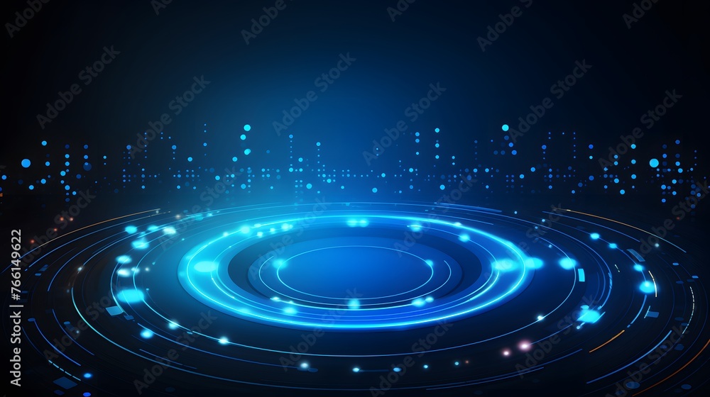 Poster abstract technology background circles digital hi-tech technology design background. concept innovat