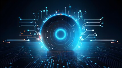 Abstract technology background circles digital hi-tech technology design background. concept innovation. vector illustration